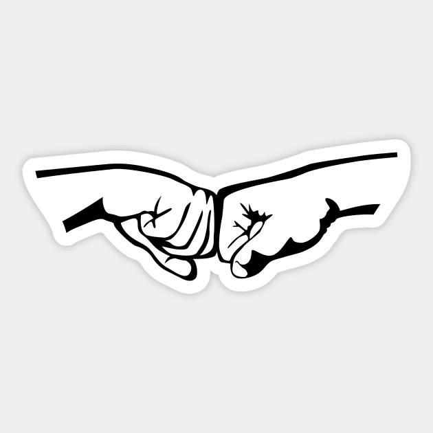 Fist Bump Sticker by hobrath